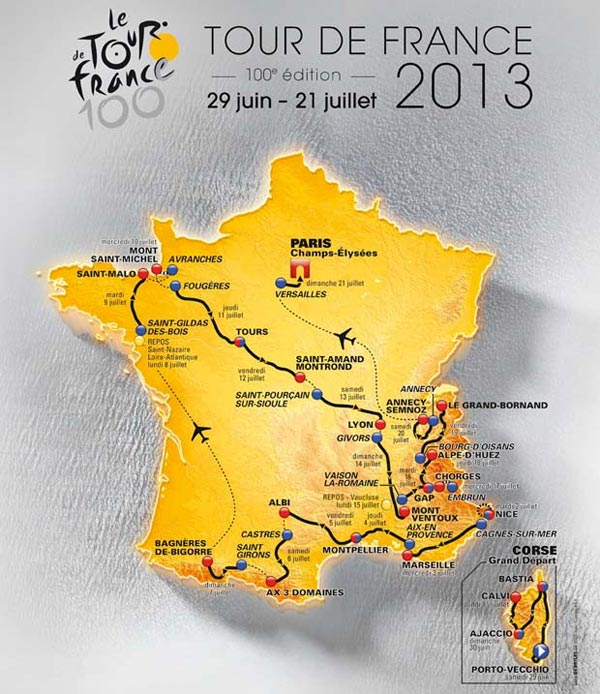 Circuit tour de France 2013