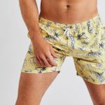 Short de bain jaune CALA 1789 imprimé La Riviera